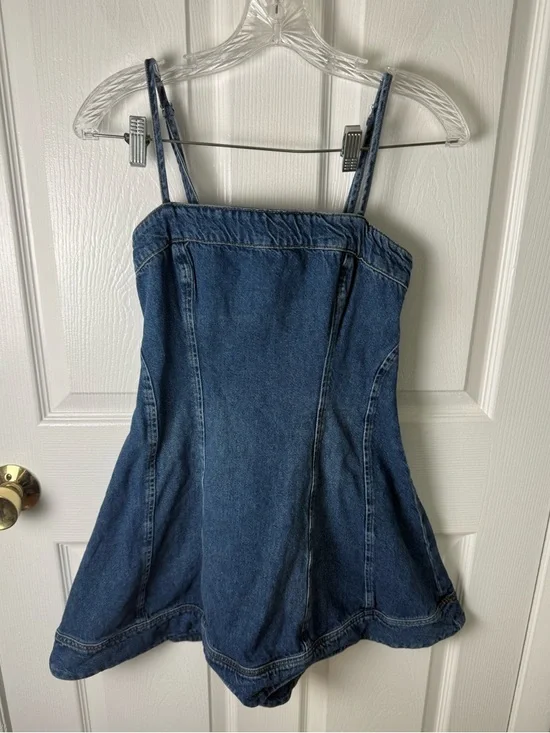 Reformation Elma Denim Mini Dress 2 - Picture 2 of 8